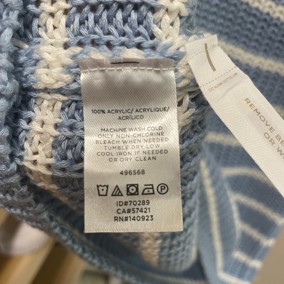 LOFT striped crochet sleeveless top - Picture 5 of 5